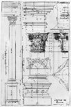 Section and Elevation of a Composite Column Designed by Andrea Palladio-Jacques-francois Blondel-Laminated Giclee Print