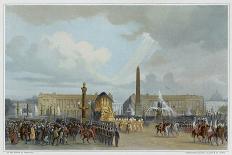 The Funeral Cortege of Napoleon I Passing Through the Place De La Concorde 15 December 1840-Jacques Guiaud-Framed Giclee Print