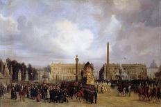 The Funeral Cortege of Napoleon I Passing Through the Place De La Concorde 15 December 1840-Jacques Guiaud-Giclee Print