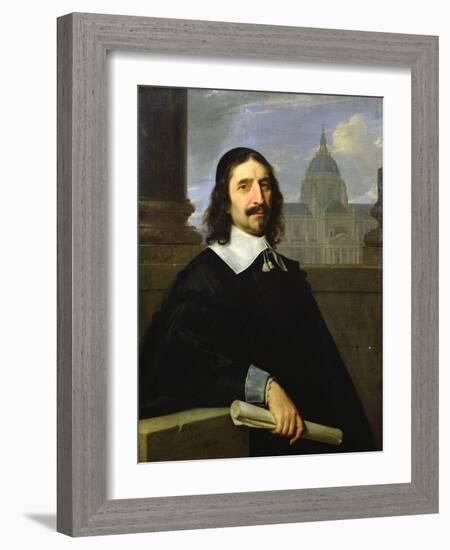 Jacques Lemercier (C.1590-1660) 1644 (Oil on Canvas)-Philippe De Champaigne-Framed Giclee Print