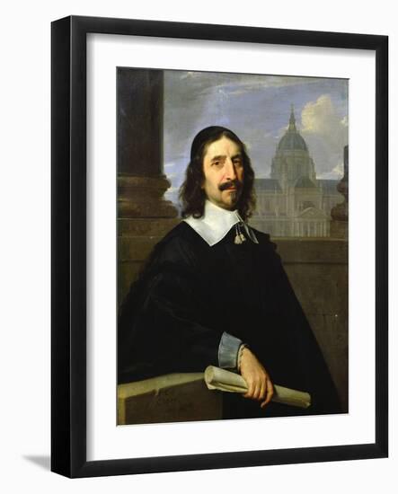 Jacques Lemercier (C.1590-1660) 1644 (Oil on Canvas)-Philippe De Champaigne-Framed Giclee Print