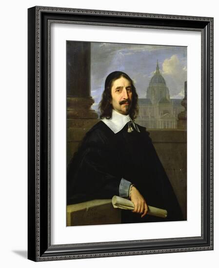 Jacques Lemercier (C.1590-1660) 1644 (Oil on Canvas)-Philippe De Champaigne-Framed Giclee Print