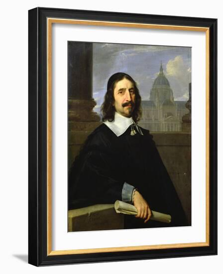 Jacques Lemercier (C.1590-1660) 1644 (Oil on Canvas)-Philippe De Champaigne-Framed Giclee Print