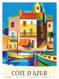 Visitez (Visit) La Cote D'Azur - France - French Riviera-Jacques Nathan-Garamond-Framed Giclee Print