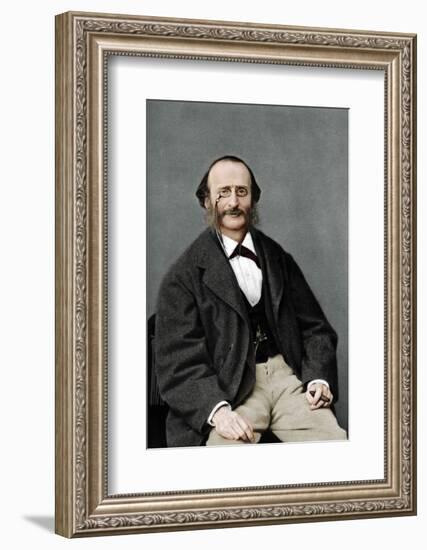 Jacques Offenbach (1819-1880), German-born French composer, cellist and impresario of the romantic-Nadar-Framed Photographic Print