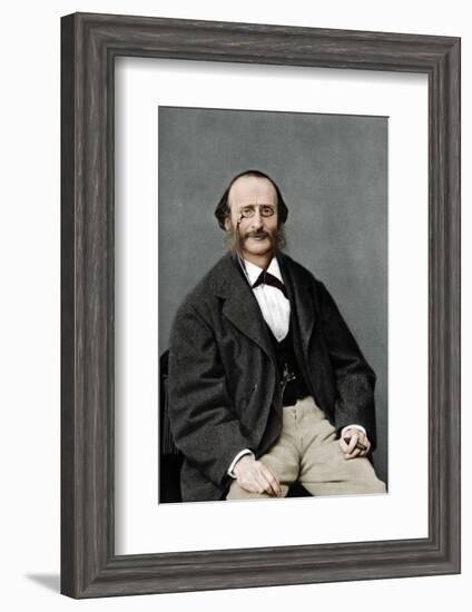 Jacques Offenbach (1819-1880), German-born French composer, cellist and impresario of the romantic-Nadar-Framed Photographic Print