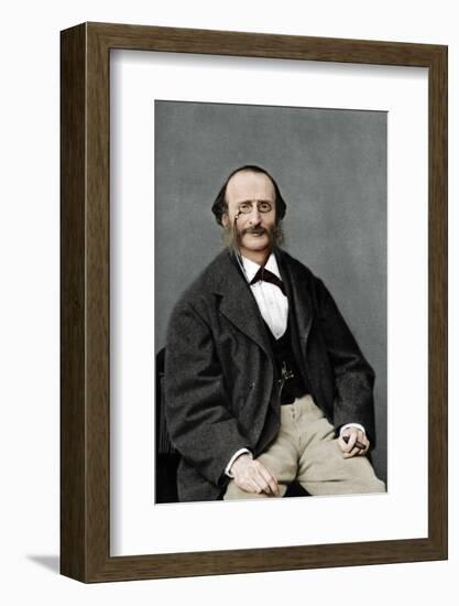 Jacques Offenbach (1819-1880), German-born French composer, cellist and impresario of the romantic-Nadar-Framed Photographic Print