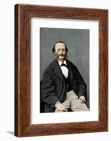 Jacques Offenbach (1819-1880), German-born French composer, cellist and impresario of the romantic-Nadar-Framed Photographic Print