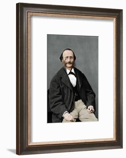 Jacques Offenbach (1819-1880), German-born French composer, cellist and impresario of the romantic-Nadar-Framed Photographic Print