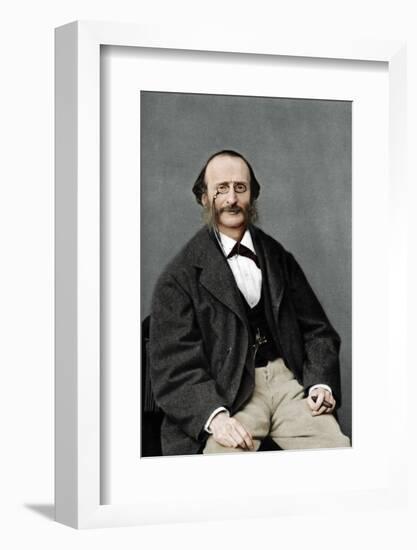 Jacques Offenbach (1819-1880), German-born French composer, cellist and impresario of the romantic-Nadar-Framed Photographic Print