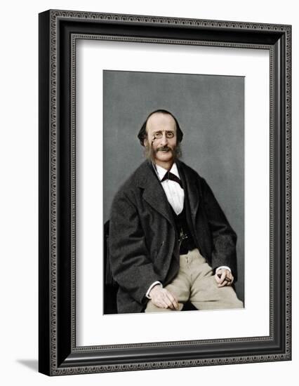 Jacques Offenbach (1819-1880), German-born French composer, cellist and impresario of the romantic-Nadar-Framed Photographic Print