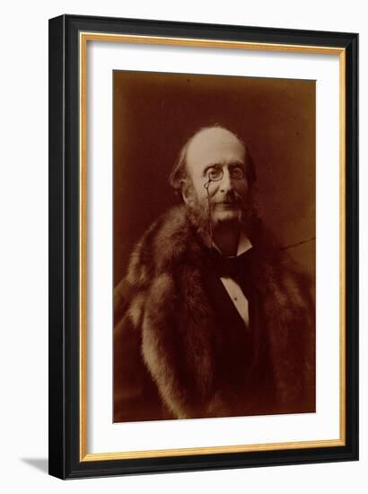 Jacques Offenbach, German Composer, Portrait Photograph-Nadar-Framed Giclee Print
