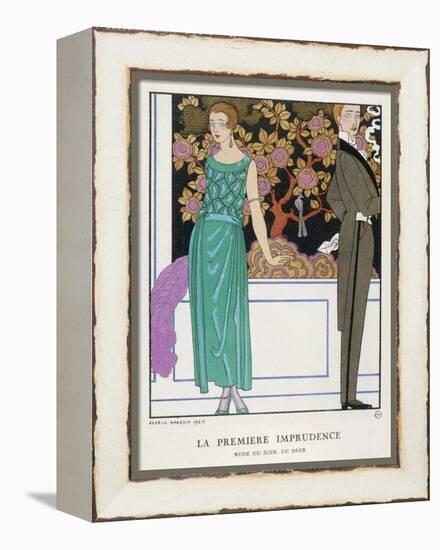 Jade Green Dress by Beer-Georges Barbier-Framed Premier Image Canvas