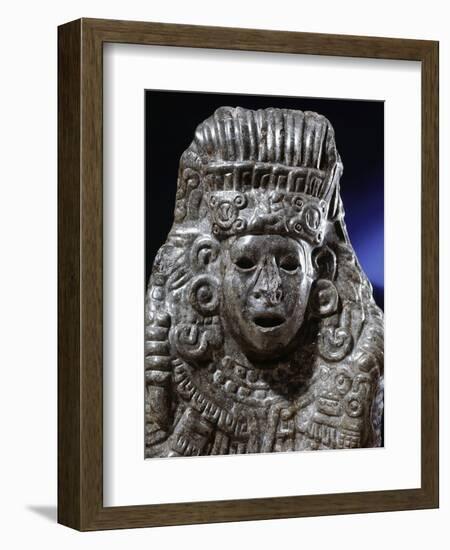 Jade statue of Quetzalcoatl, Aztec, Mexico, early 16th century(?)-Werner Forman-Framed Photographic Print