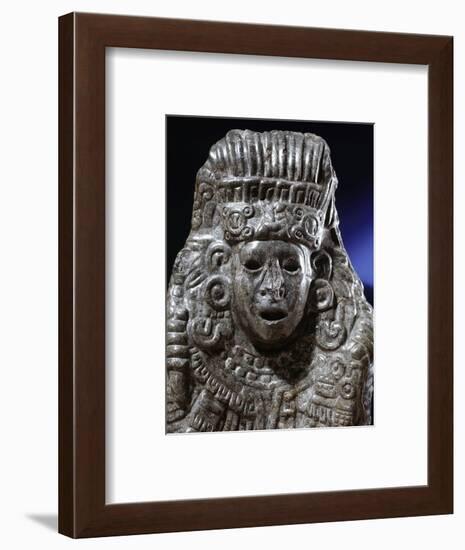 Jade statue of Quetzalcoatl, Aztec, Mexico, early 16th century(?)-Werner Forman-Framed Photographic Print