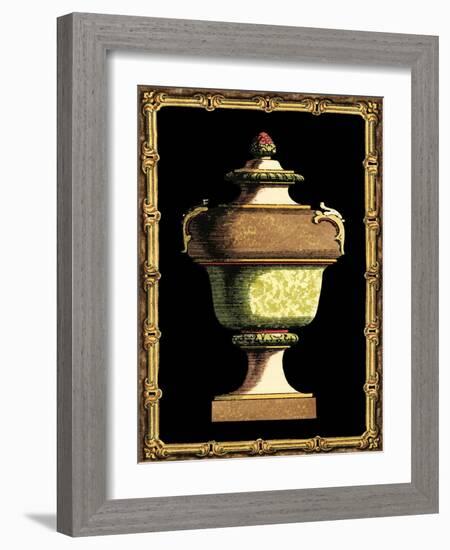 Jade Urn on Black III-Vision Studio-Framed Art Print