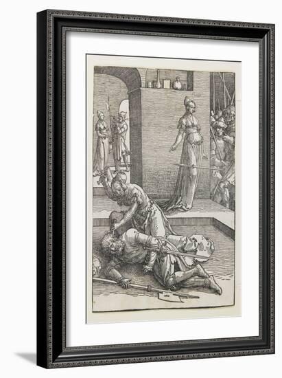 Jael Killing Sisera, 1516-1519-Lucas van Leyden-Framed Giclee Print