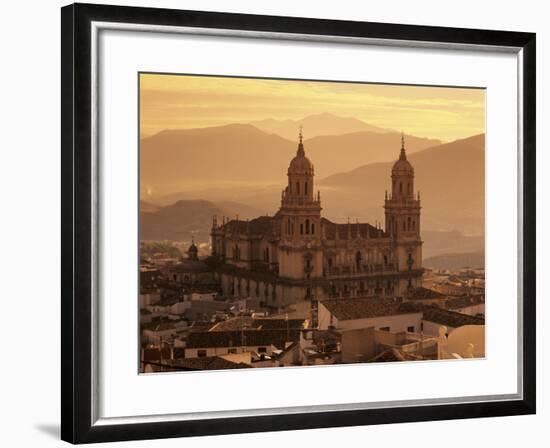 Jaen Cathedral at Sunset, Jaen, Andalucia, Spain-Stuart Black-Framed Photographic Print
