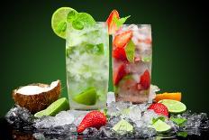 Fruit Cocktail With Dark Background-Jag_cz-Mounted Photographic Print