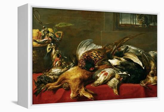 Jagdstilleben-Hunting still-life. Around 1640 / 50-Frans Snyders-Framed Premier Image Canvas