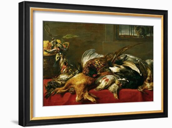 Jagdstilleben-Hunting still-life. Around 1640 / 50-Frans Snyders-Framed Giclee Print