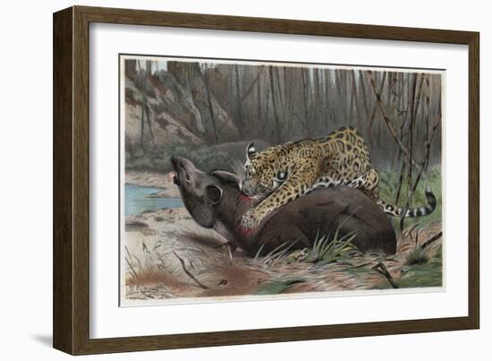 Jaguar by Alfred Edmund Brehm-Stefano Bianchetti-Framed Giclee Print