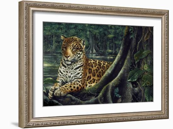 Jaguar by the River-Harro Maass-Framed Giclee Print