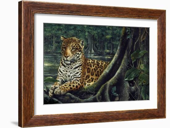 Jaguar by the River-Harro Maass-Framed Giclee Print