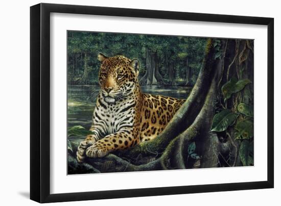 Jaguar by the River-Harro Maass-Framed Giclee Print