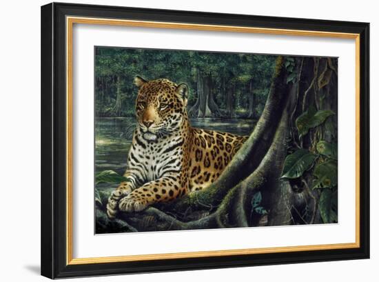 Jaguar by the River-Harro Maass-Framed Giclee Print