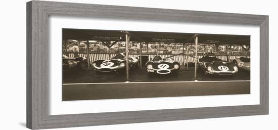 Jaguar D-Type / Tojeiro-Ben Wood-Framed Giclee Print