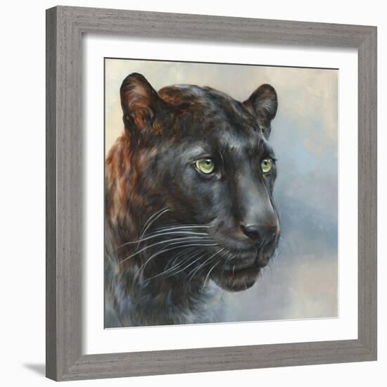 Jaguar Presence-Dina Perejogina-Framed Art Print