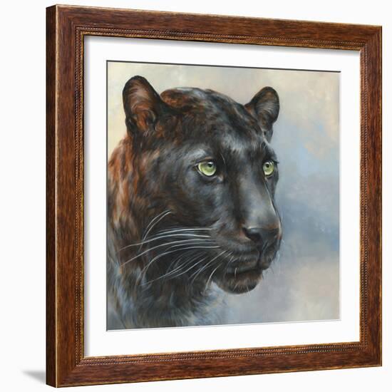 Jaguar Presence-Dina Perejogina-Framed Art Print