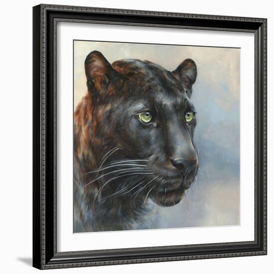 Jaguar Presence-Dina Perejogina-Framed Art Print