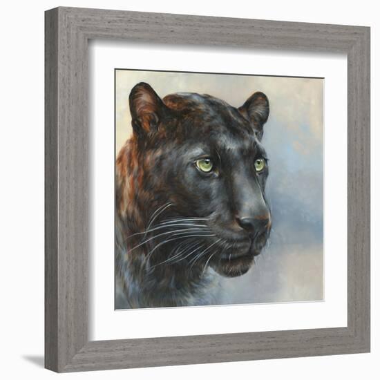 Jaguar Presence-Dina Perejogina-Framed Art Print