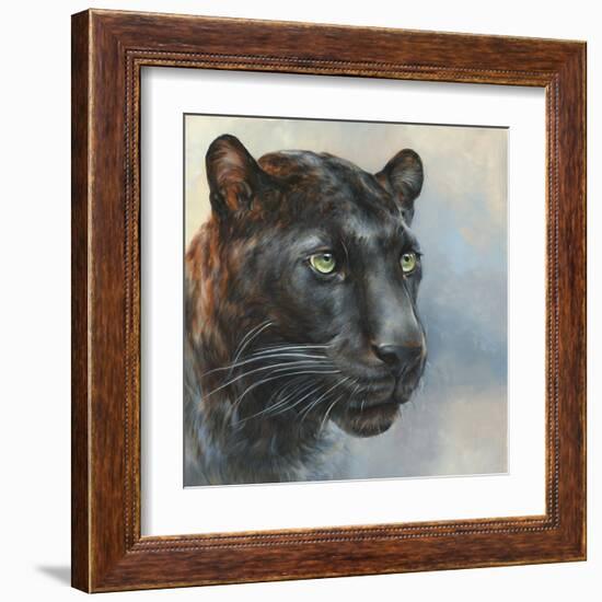 Jaguar Presence-Dina Perejogina-Framed Art Print