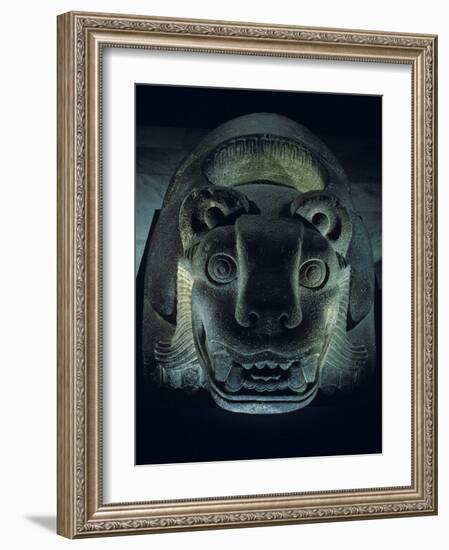 Jaguar-Shaped Receptacle for Hearts of Sacrifice Victims, Templo Mayor, Aztec, Mexico-Kenneth Garrett-Framed Photographic Print