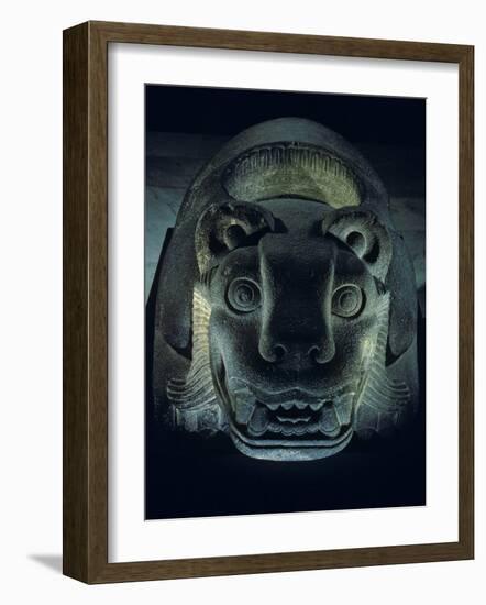 Jaguar-Shaped Receptacle for Hearts of Sacrifice Victims, Templo Mayor, Aztec, Mexico-Kenneth Garrett-Framed Photographic Print