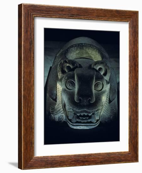 Jaguar-Shaped Receptacle for Hearts of Sacrifice Victims, Templo Mayor, Aztec, Mexico-Kenneth Garrett-Framed Photographic Print