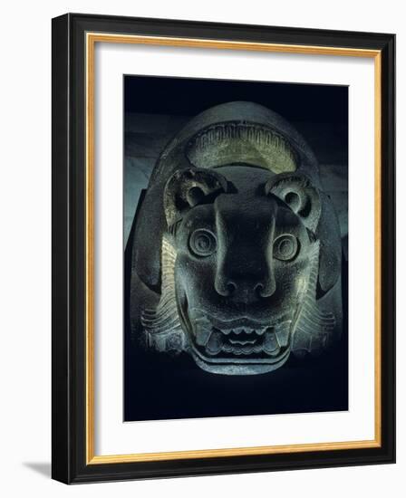 Jaguar-Shaped Receptacle for Hearts of Sacrifice Victims, Templo Mayor, Aztec, Mexico-Kenneth Garrett-Framed Photographic Print