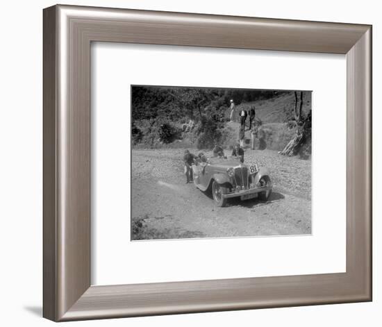 Jaguar SS open 2-seater at the Mid Surrey AC Barnstaple Trial, Beggars Roost, Devon, 1934-Bill Brunell-Framed Photographic Print