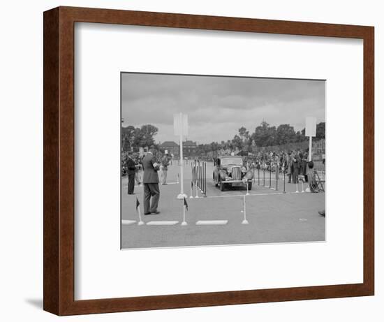 Jaguar SS saloon of HT Lewis competing in the South Wales Auto Club Welsh Rally, 1937-Bill Brunell-Framed Premium Photographic Print