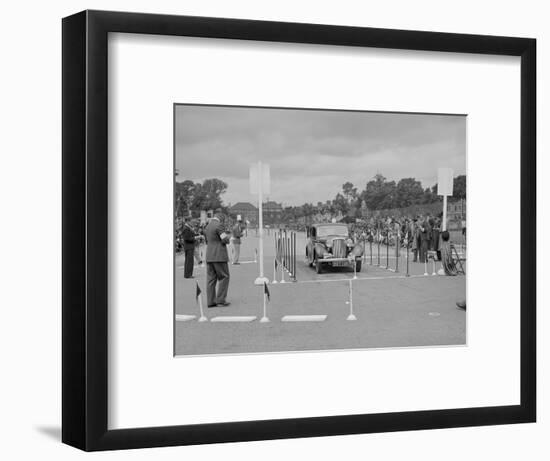 Jaguar SS saloon of HT Lewis competing in the South Wales Auto Club Welsh Rally, 1937-Bill Brunell-Framed Photographic Print