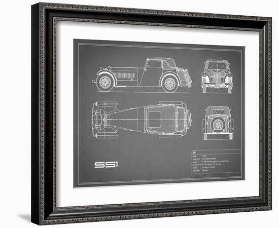 Jaguar SS1-Grey-Mark Rogan-Framed Art Print