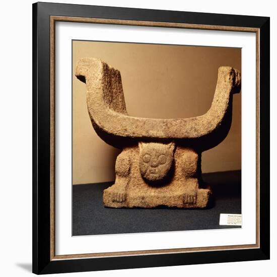 Jaguar Throne carved from lava stone, Pre-Columbian from Manaos, Ecuador-Unknown-Framed Giclee Print