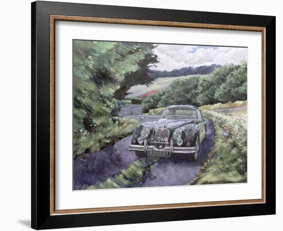 Jaguar Xk150 Cruising-Clive Metcalfe-Framed Giclee Print