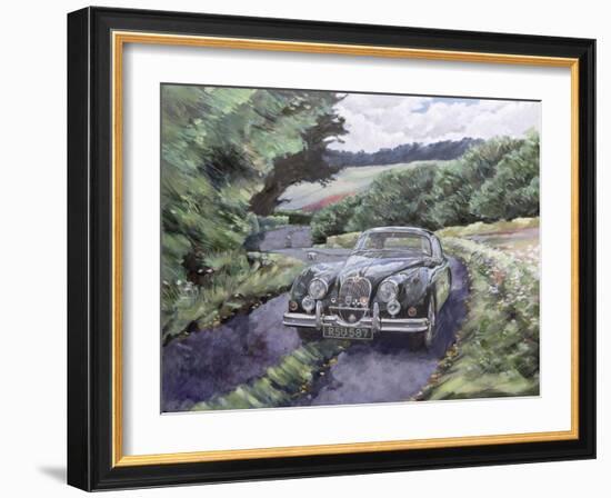 Jaguar Xk150 Cruising-Clive Metcalfe-Framed Giclee Print