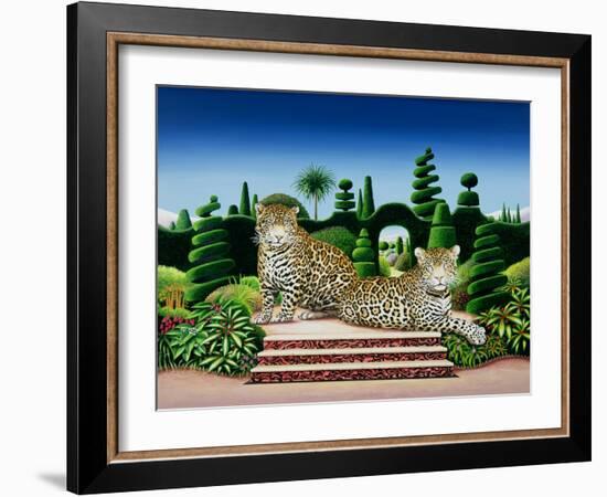 Jaguars in a Garden, 1986-Anthony Southcombe-Framed Giclee Print