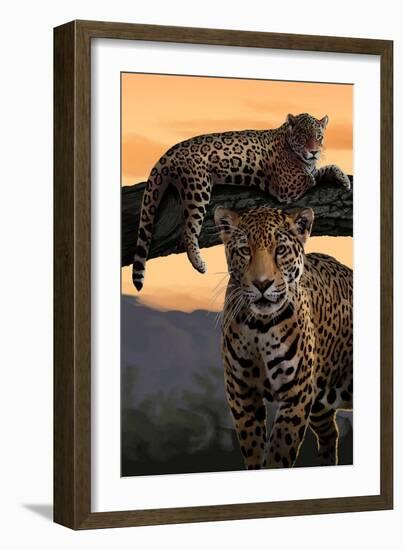 Jaguars-Lantern Press-Framed Art Print