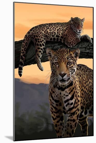 Jaguars-Lantern Press-Mounted Art Print